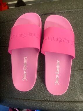Juicy Couture Bright Pink Slide Sandals